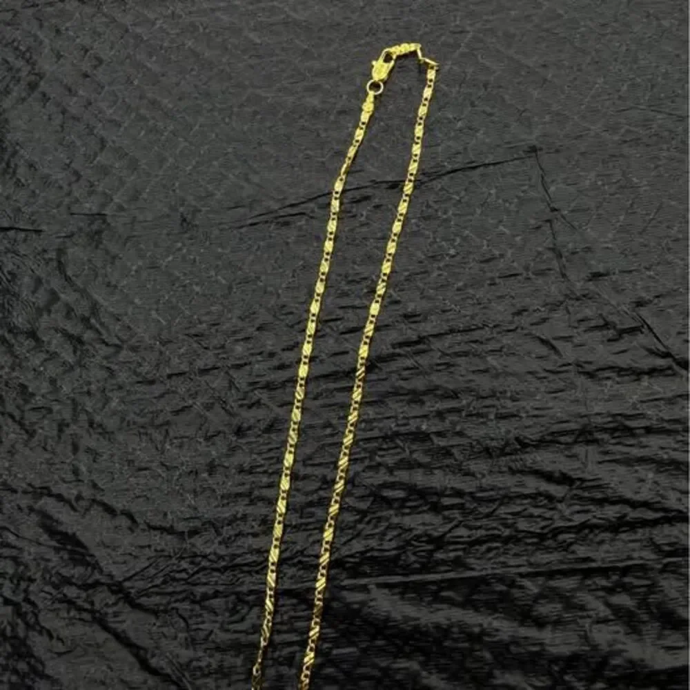18K Gold Valentino Flat Link Chain 4.45g 2mm 16”